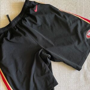 Nike Black and Red Men's Sports Shorts SF 49ers